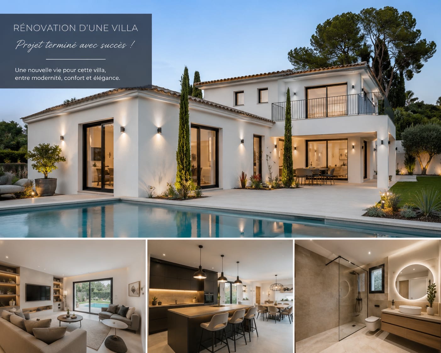 Rénovation globale d’une villa et de ses espaces intérieurs